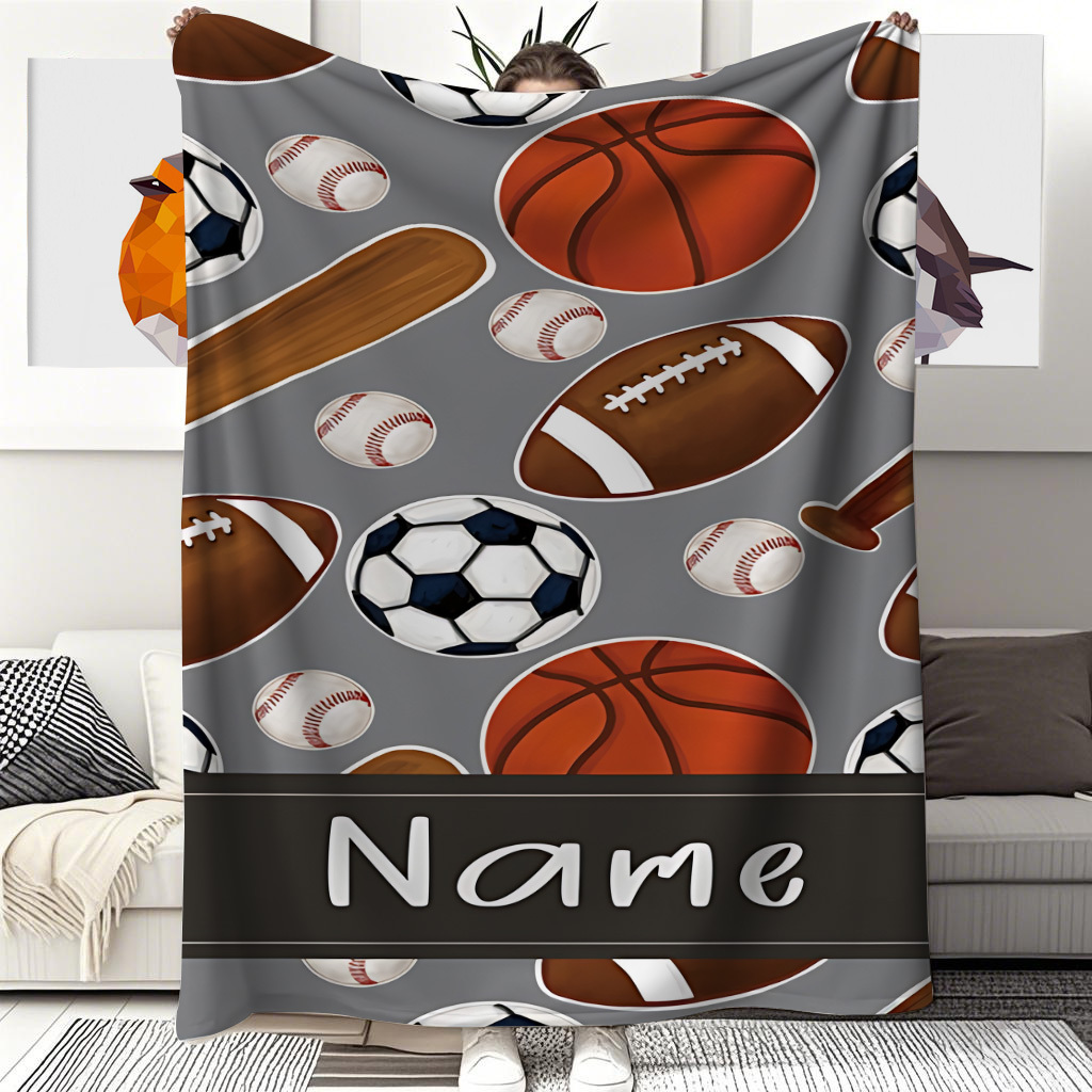 Koc z własnym imieniem, szary, – Sports Equipment With Names recenzja i cena