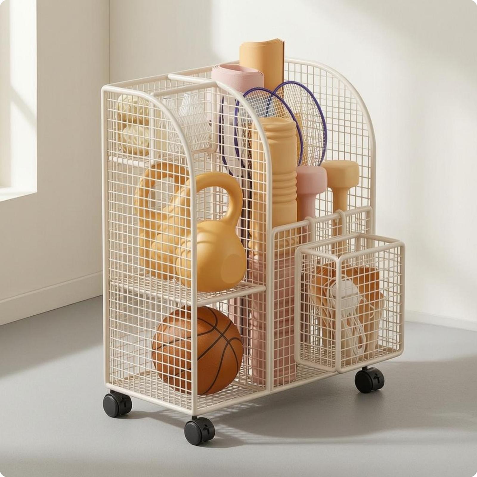 Wielosegmentowy metalowy wózek – Sports Equipment Home recenzja i cena